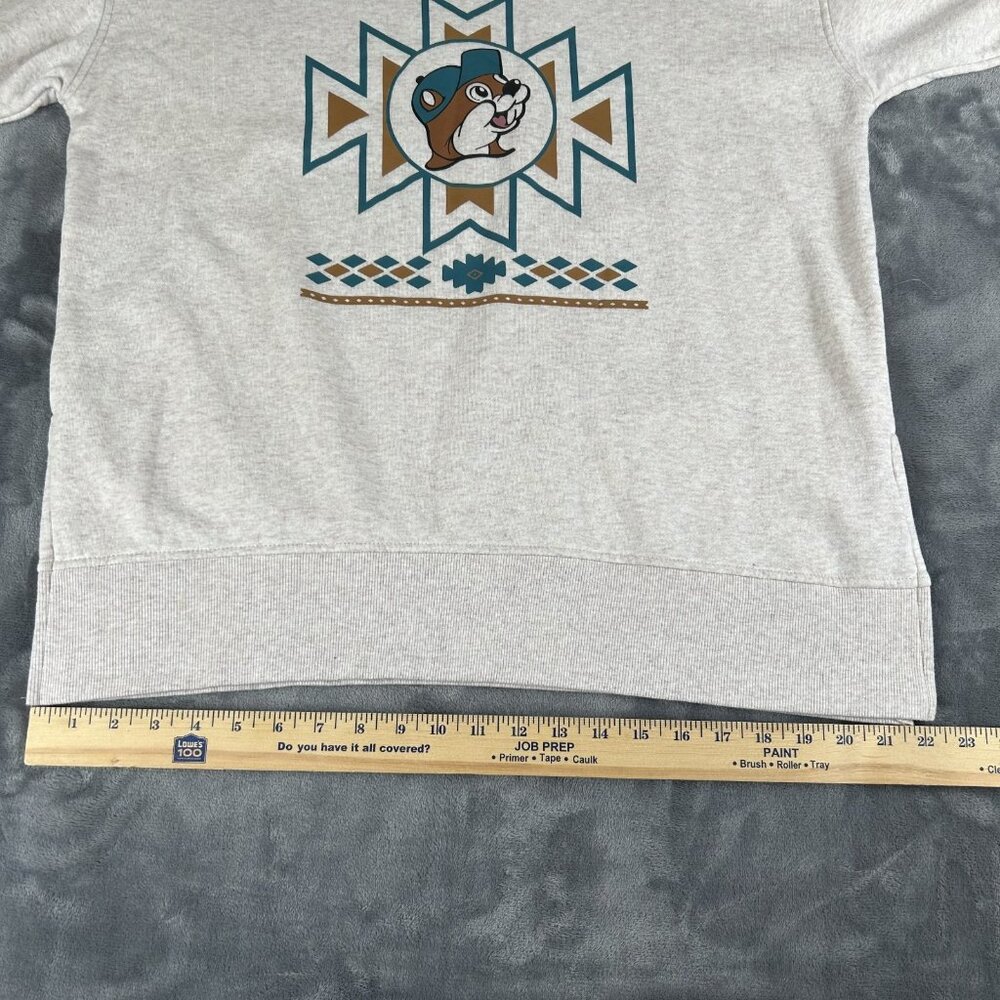 Buc-ees Womens Beaver Logo Southwestern Pullover Crewneck Sweatshirt Size Large - Picture 6 of 8